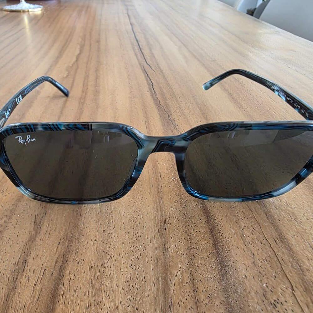 Ray-Ban Raimond sunglasses in Polished Transparent Fantasy Blue & Grey